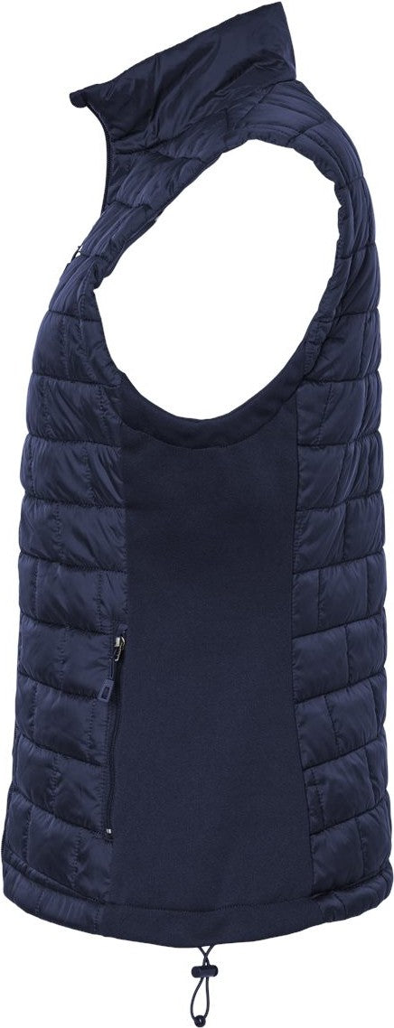Left View of Navy Women&#39;s Elemental Puffer Vest - 5703