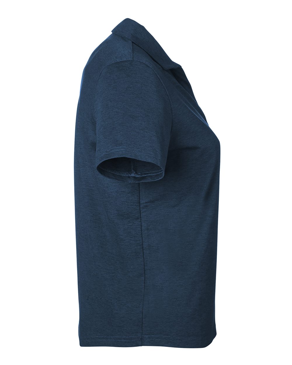 Rear View of Navy Women's Marbled Fairway Polo - PDP7058