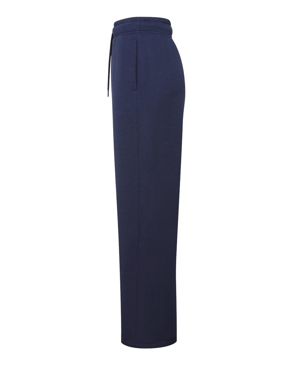 Left View of Navy Women's Mia Wide Leg Pants - TD607 plain
