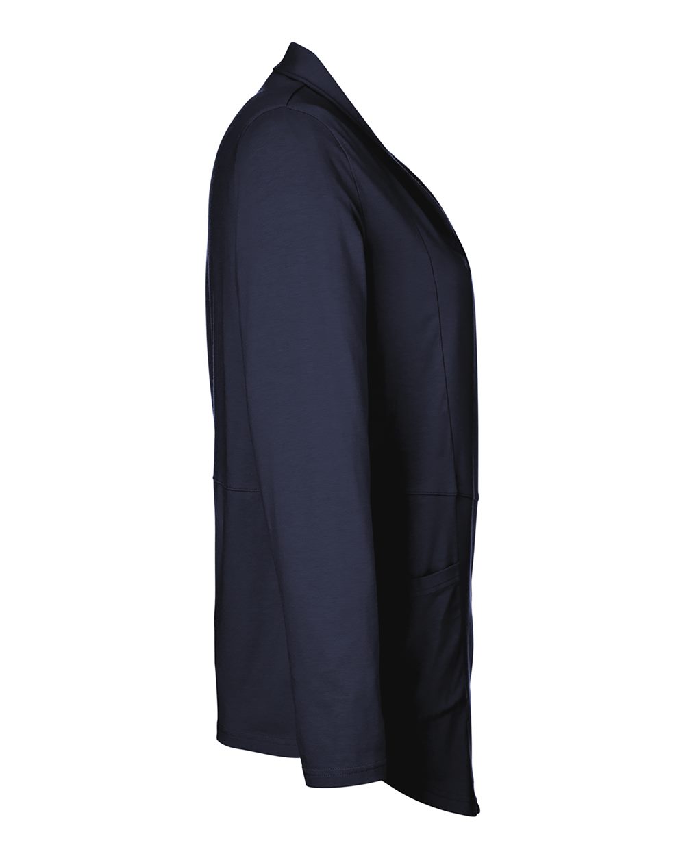 Left View of Navy Women&#39;s Raleigh Stretch Cardigan - DP125W