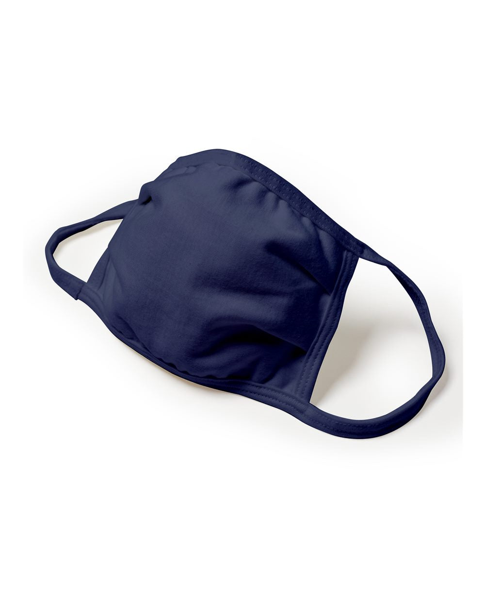 Left View of Navy X-Temp™ Youth 2-Ply Face Mask - BMSKKR
