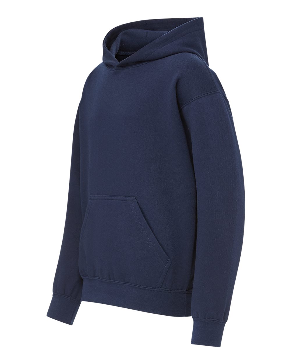 Left View of Navy Youth Buddy Hooded Sweatshirt - 23153Y