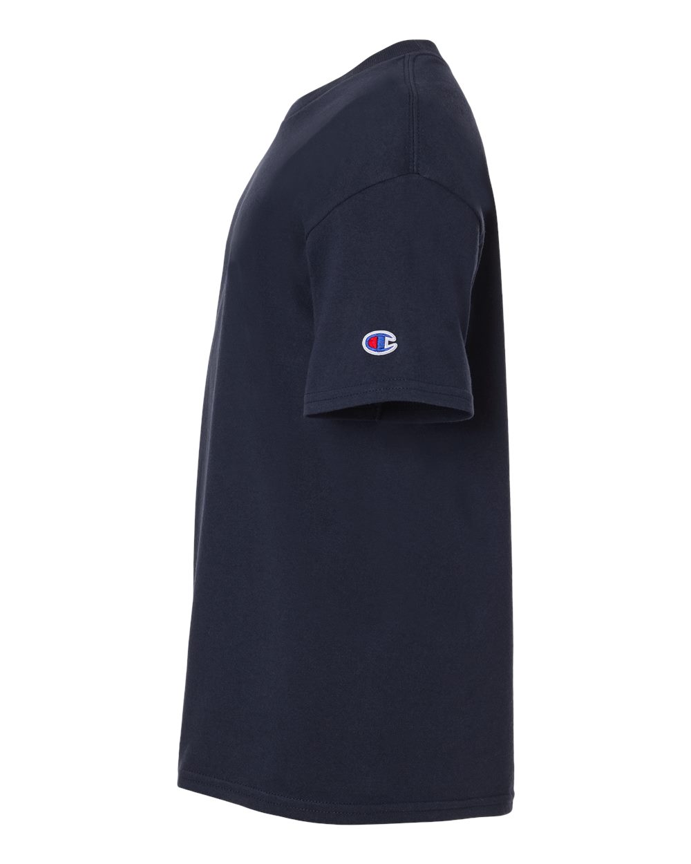 Left View of Navy Youth Jersey T-Shirt - CH1081