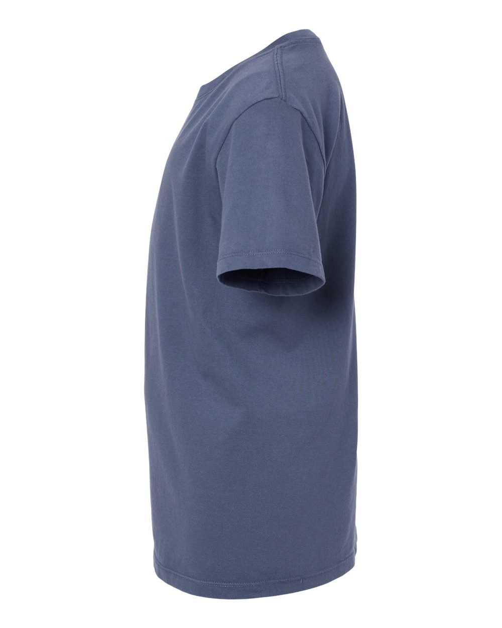 Left View of Navy Youth Organic T-Shirt - 402