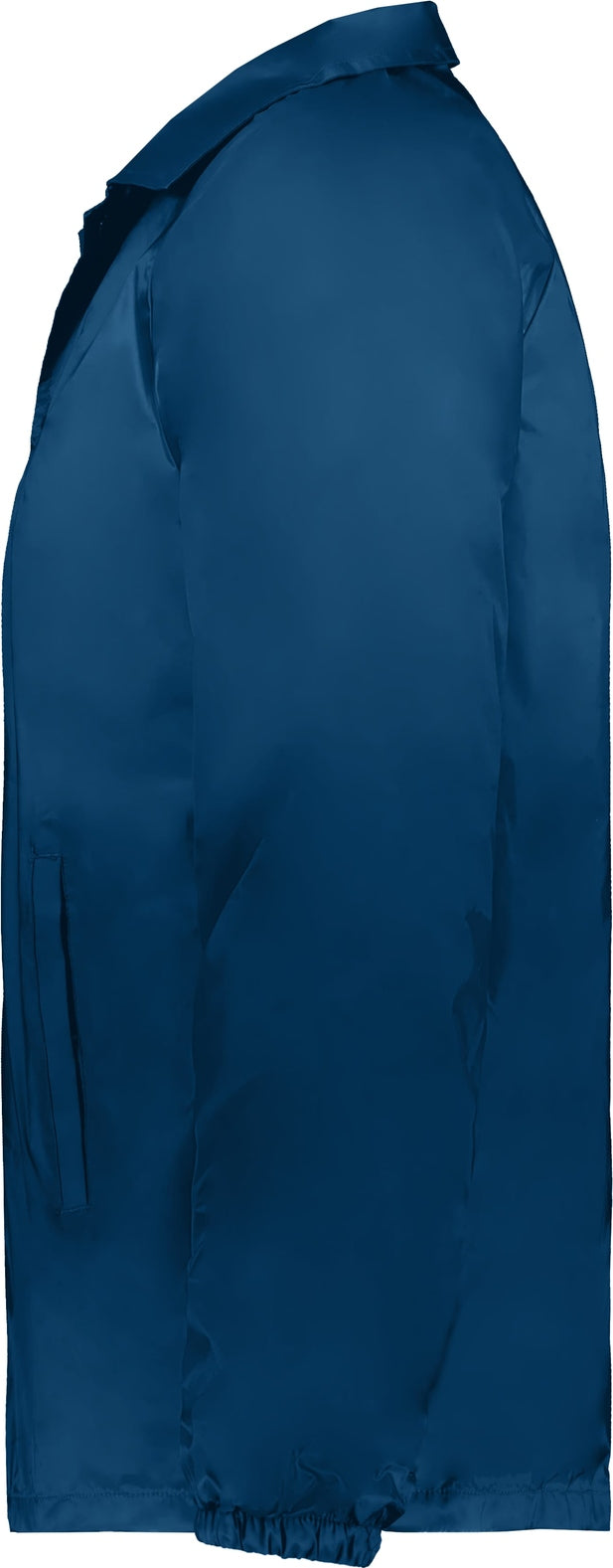 Left View of NAVY YTH NYLON COACH'S JACKET/LINED