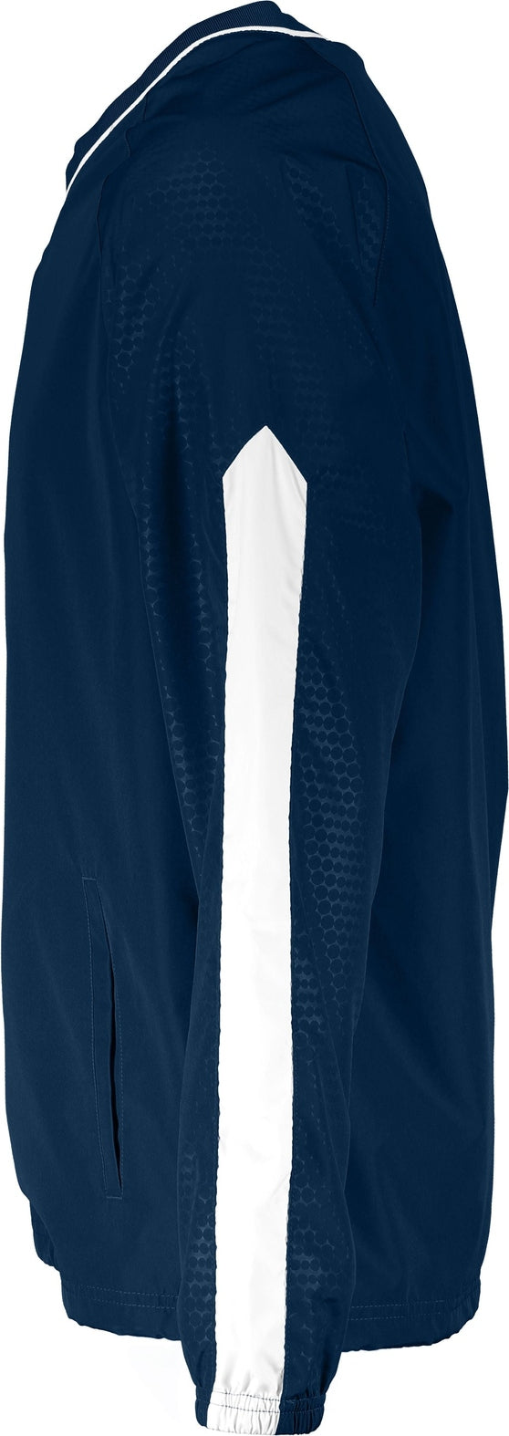 Left View of NAVY/WHITE BIONIC PULLOVER WINDSHIRT