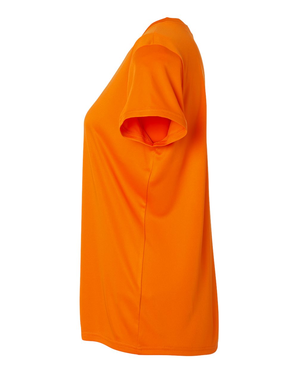 Left View of Neon Orange Pro-Lock Women&#39;s Performance T-Shirt - 48000L