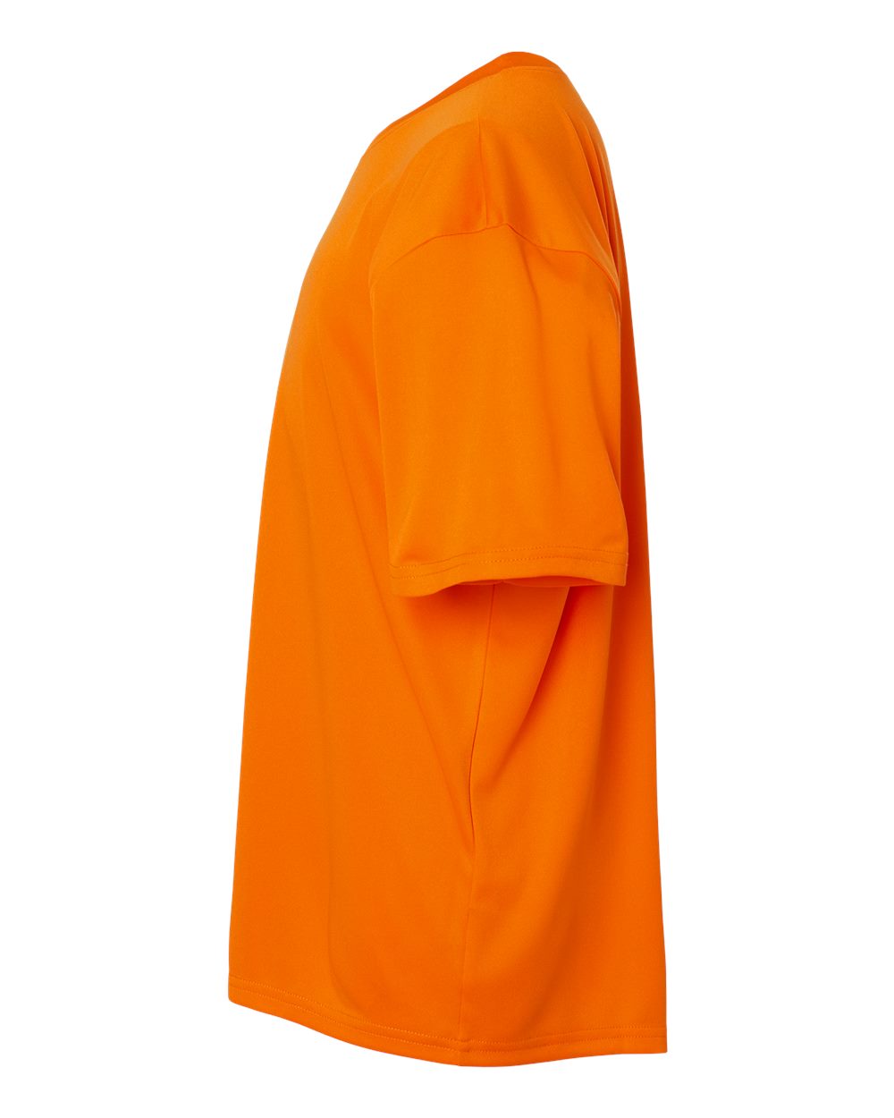 Left View of Neon Orange Pro-Lock Youth Performance T-Shirt - 48000Y