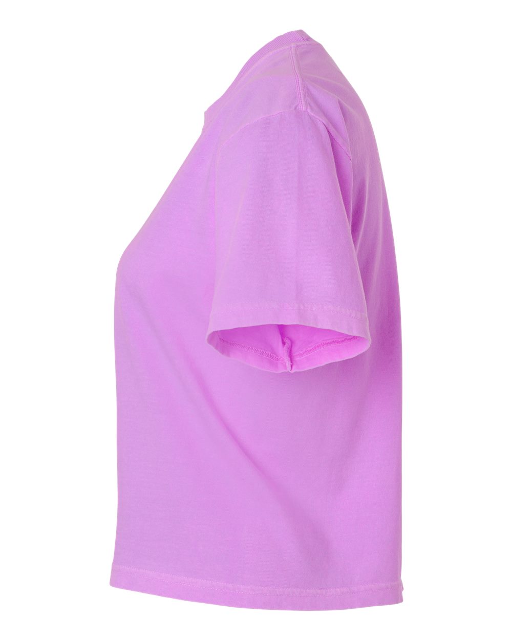 Left View of Neon Violet Women&#39;s Heavyweight Boxy T-Shirt - 3023CL