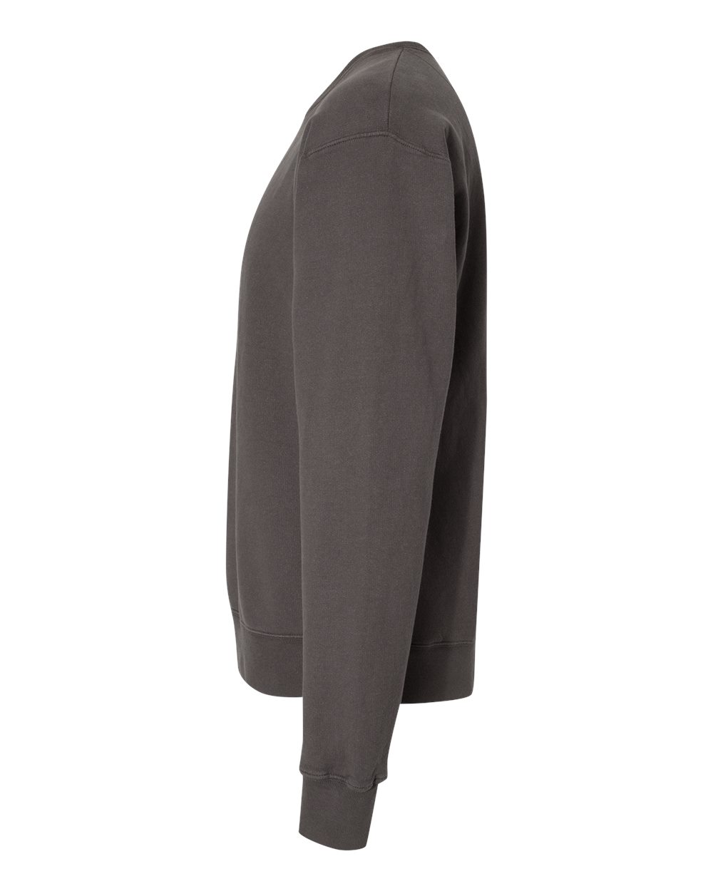 Left View of New Railroad Grey Garment-Dyed Crewneck Sweatshirt - GDH400
