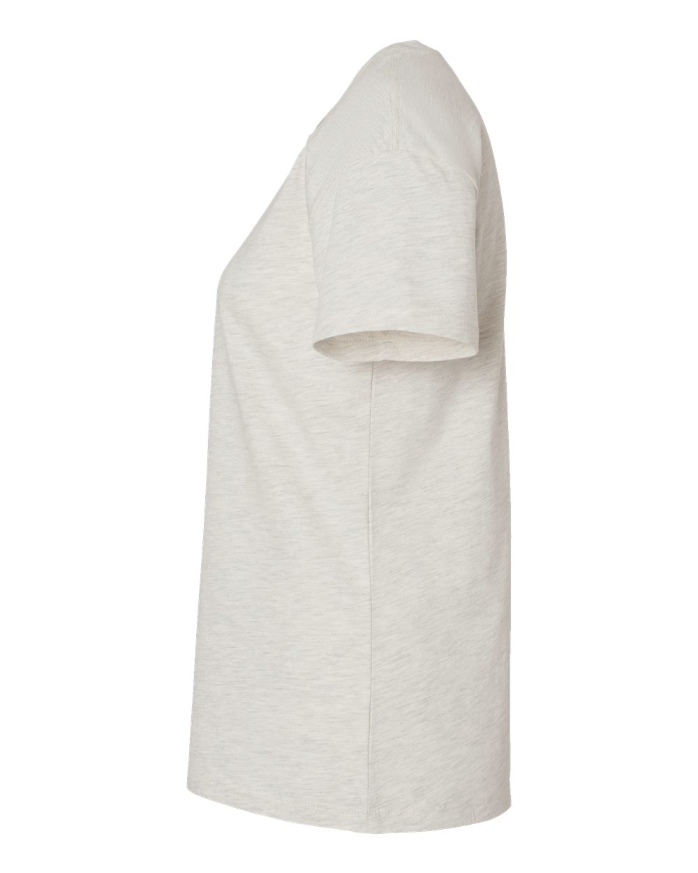 Left View of Oatmeal Women&#39;s Cotton Relaxed T-Shirt - 3910