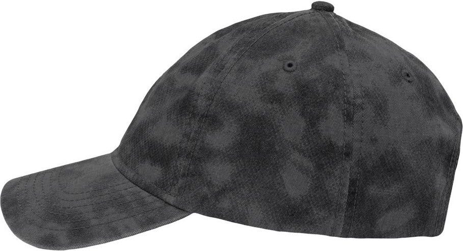 Left View of Old Wash Black Dad Hat Fit - SP1700