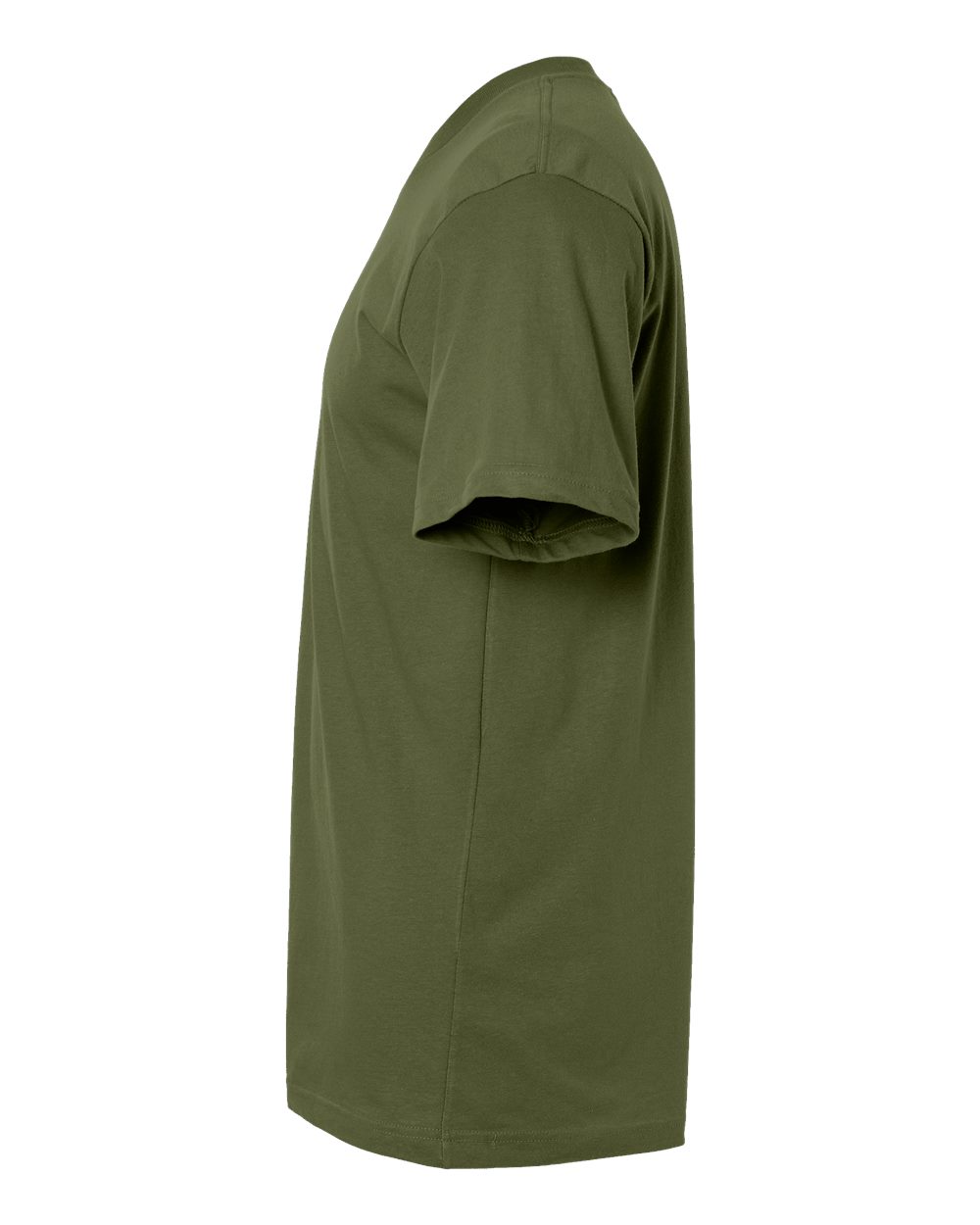 Left View of Olive Fine Jersey Tee - 2001
