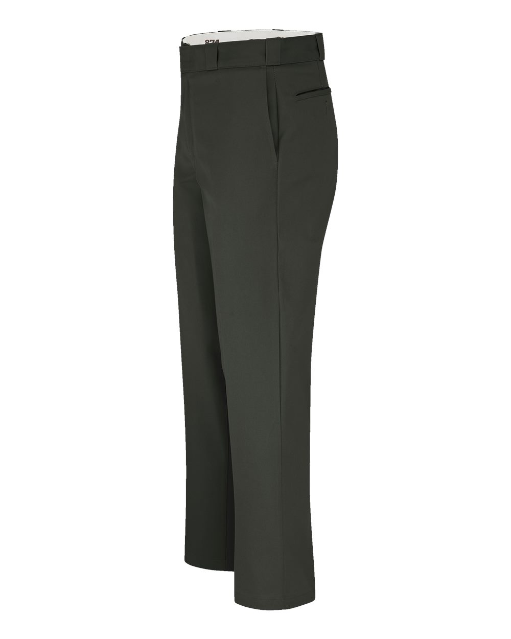 Left View of Olive Green - 30I Industrial 874® Work Pants - Extended Sizes - P874EXT