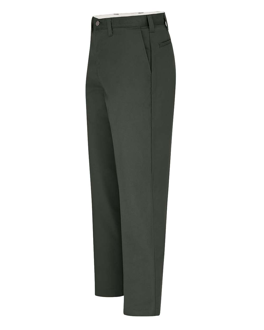Left View of Olive Green - 37 Unhemmed Premium Industrial Multi-Use Pocket Pants - LP22