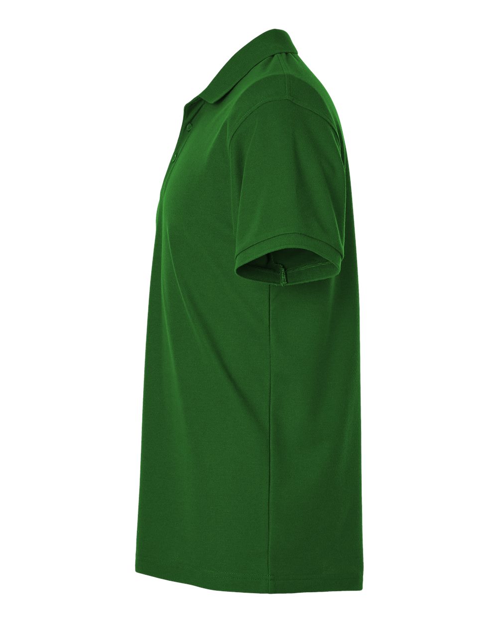 Left View of Olive Green Pique Polo - 62800