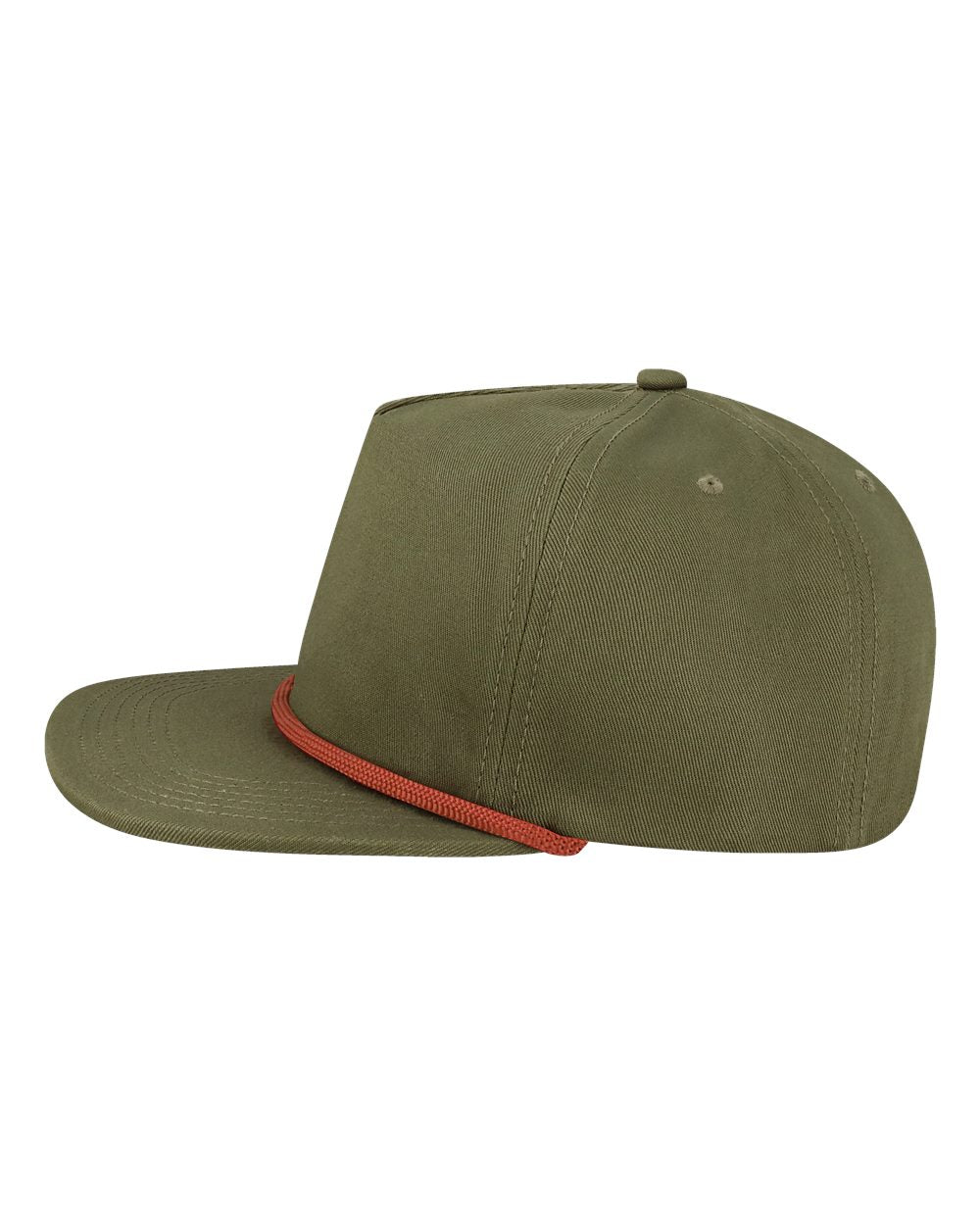 Left View of Olive Green Unstructured with Rope Cap - WILSON