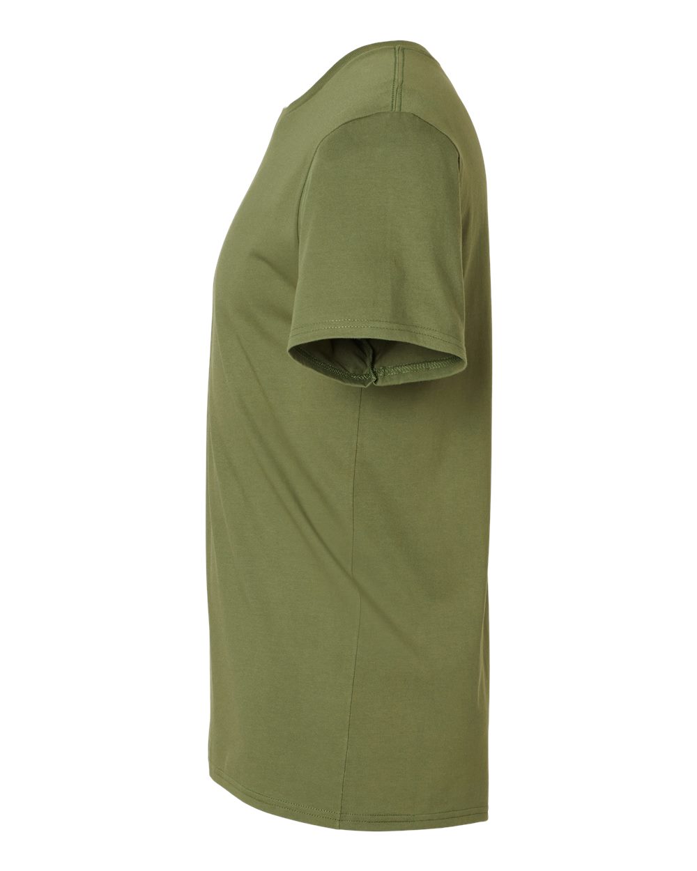 Left View of Olive Oil Premium Cotton T-Shirt - 570MR
