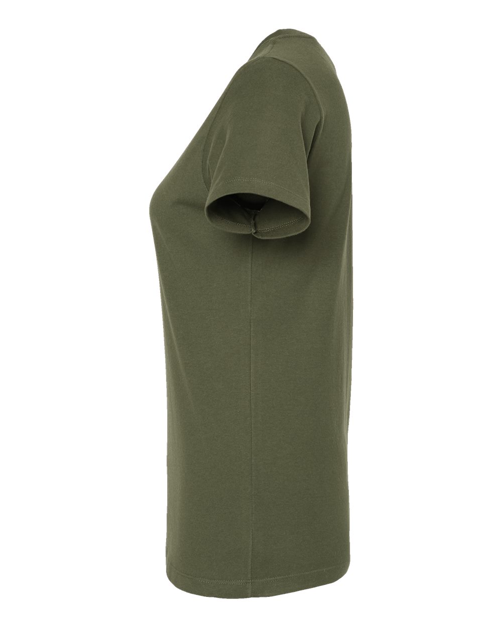 Left View of Olive Women&#39;s Premium Cotton T-Shirt - 516