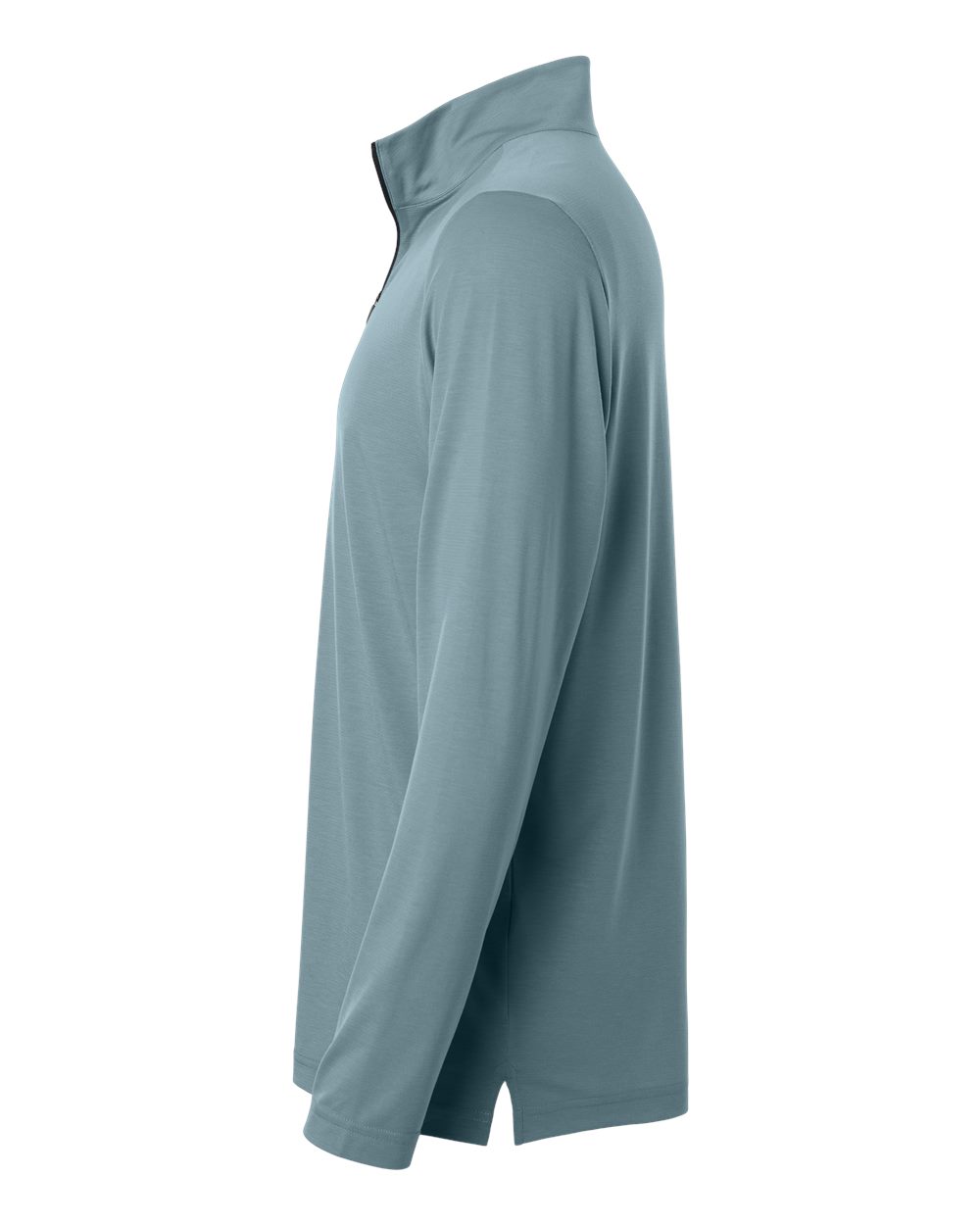 Left View of Opal Blue/ Carbon Men's JAQ Stretch Performance Quarter-Zip - NE405 plain