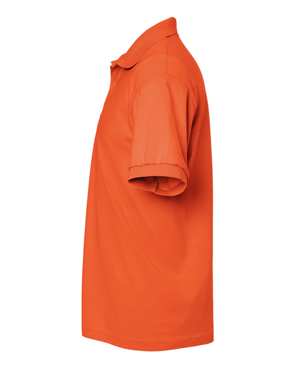 Left View of Orange DryBlend® Jersey Polo - 8800