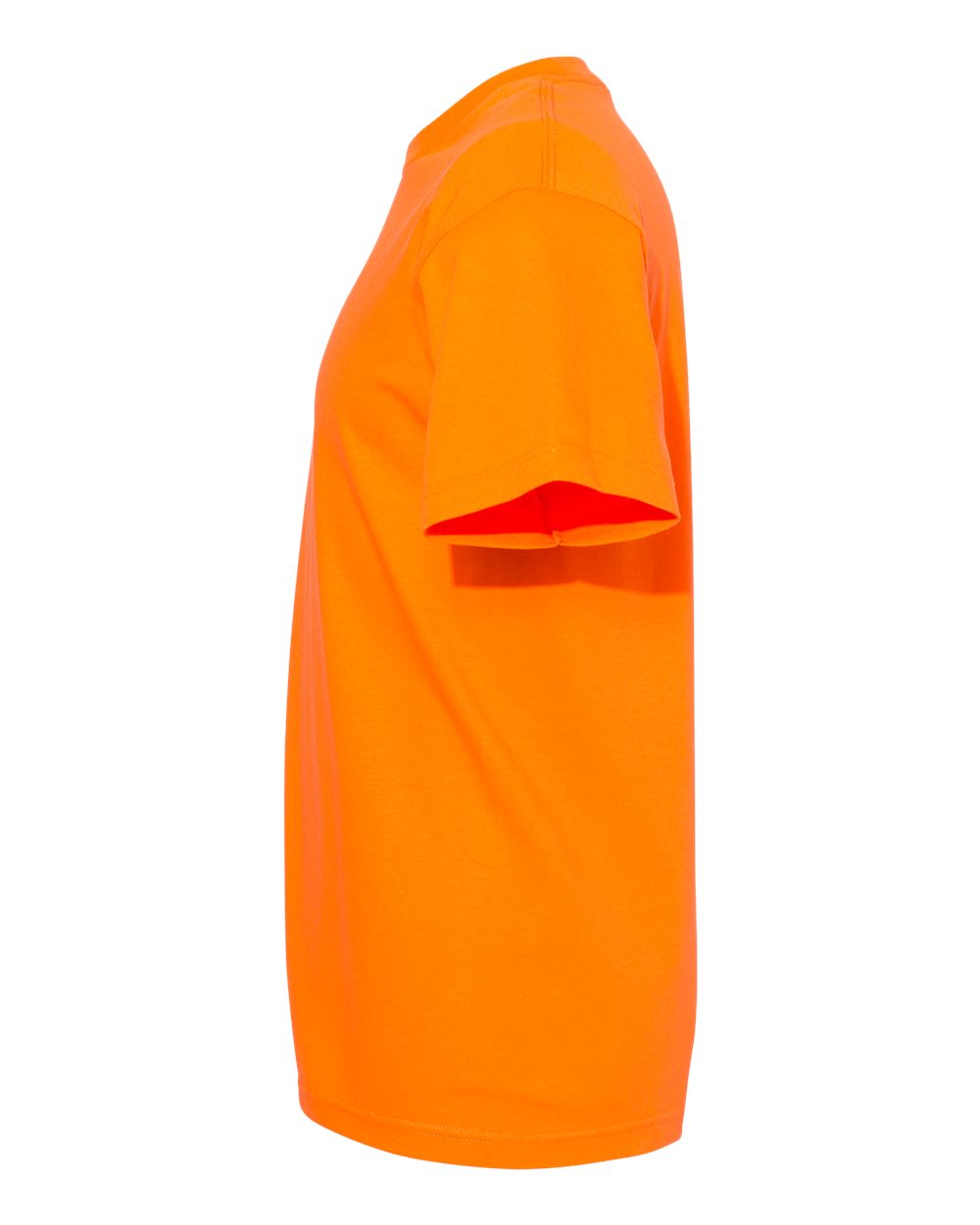 Left View of Orange Heavyweight Cotton Tee - 1301