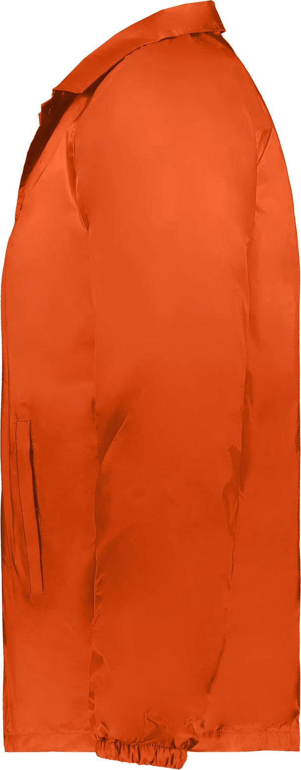 Left View of ORANGE NYLON COACH S JACKET/LINED