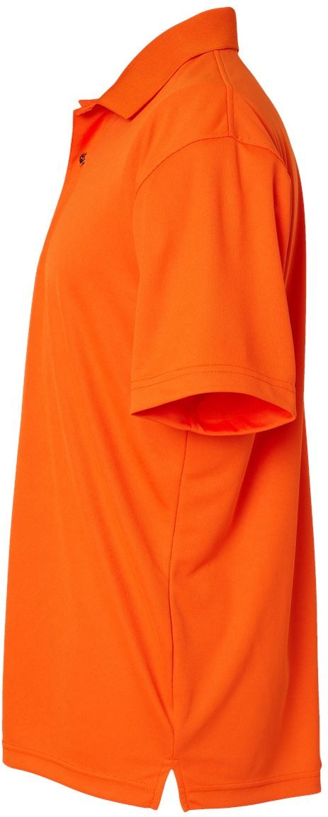Left View of Orange Saratoga Performance Mini Mesh Polo - 100