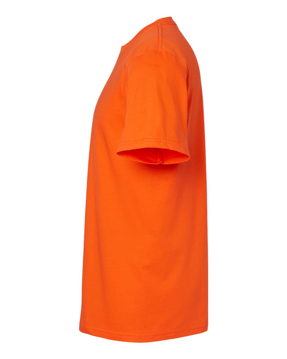 Left View of Orange Softstyle® Midweight T-Shirt - 65000