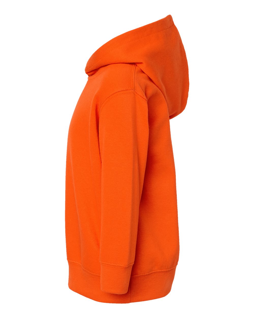 Left View of Orange Toddler Pullover Fleece Hoodie - 3326