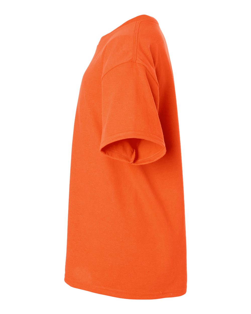 Left View of Orange Ultra Cotton® Youth T-Shirt - 2000B
