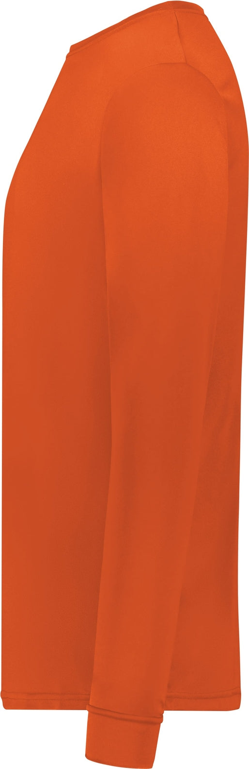 Left View of ORANGE WICKING LONG SLEEVE T-SHIRT