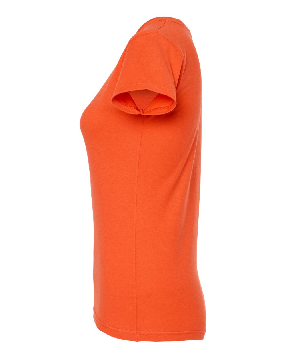 Left View of Orange Women&#39;s Fine Jersey Slim Fit T-Shirt - 213