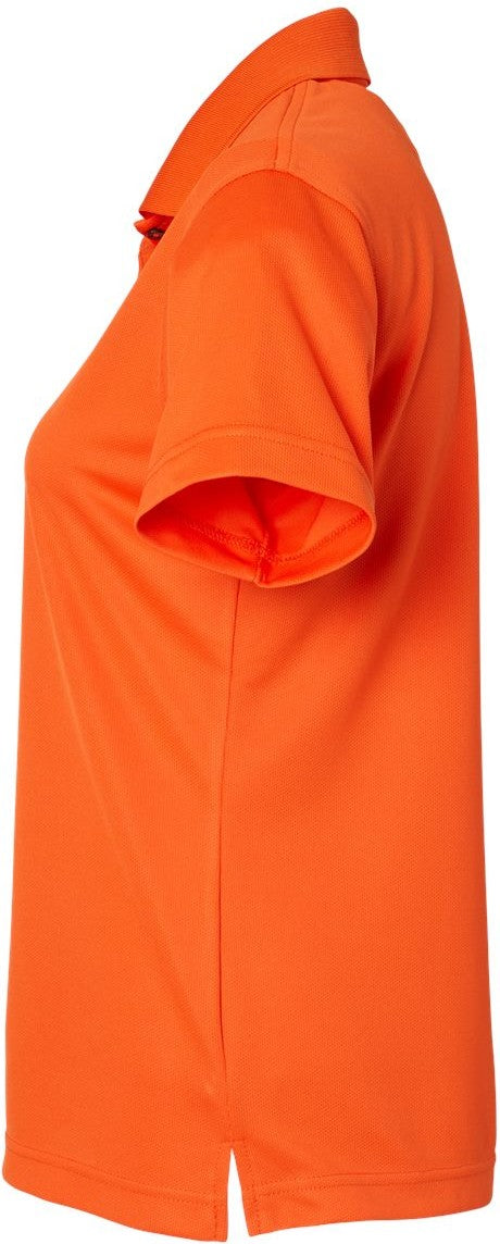 Left View of Orange Women's Saratoga Performance Mini Mesh Polo - 104