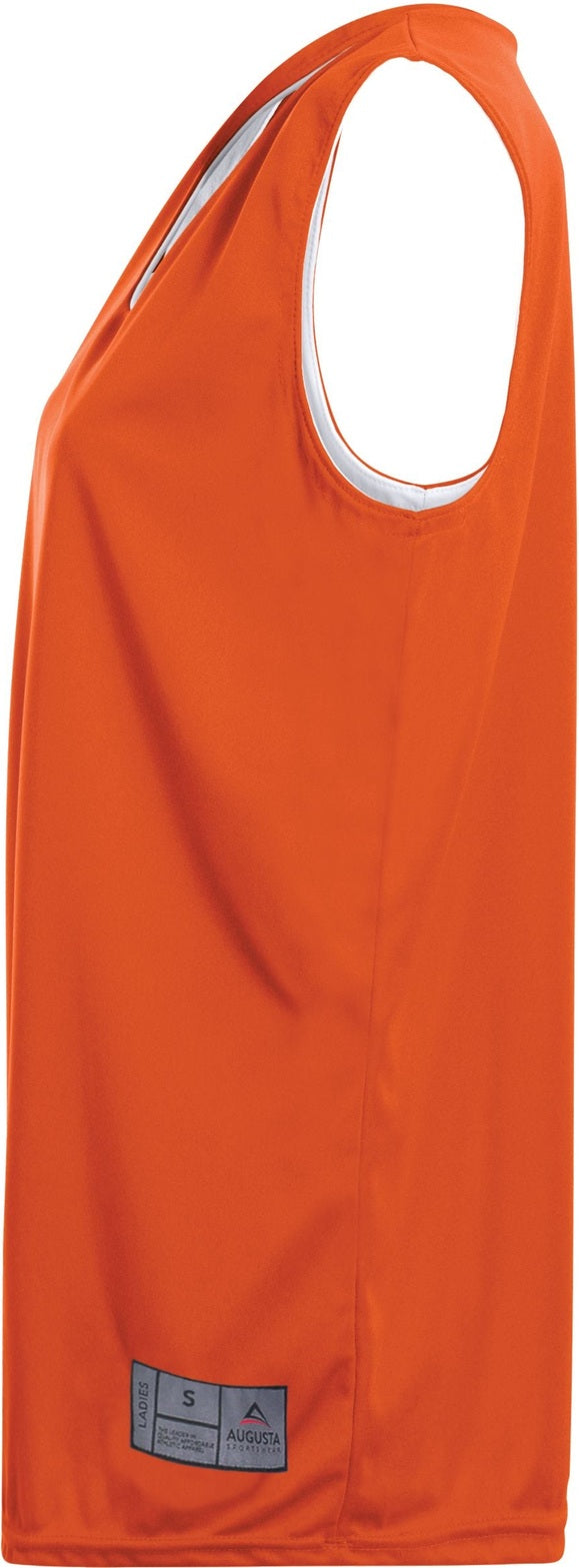Left View of ORANGE/WHITE LDS REVERSIBLE WICKING TANK