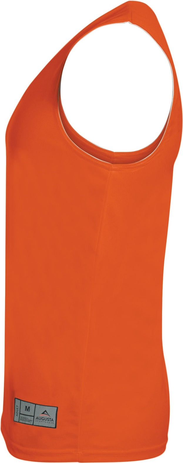 Left View of ORANGE/WHITE REVERSIBLE WICKING TANK