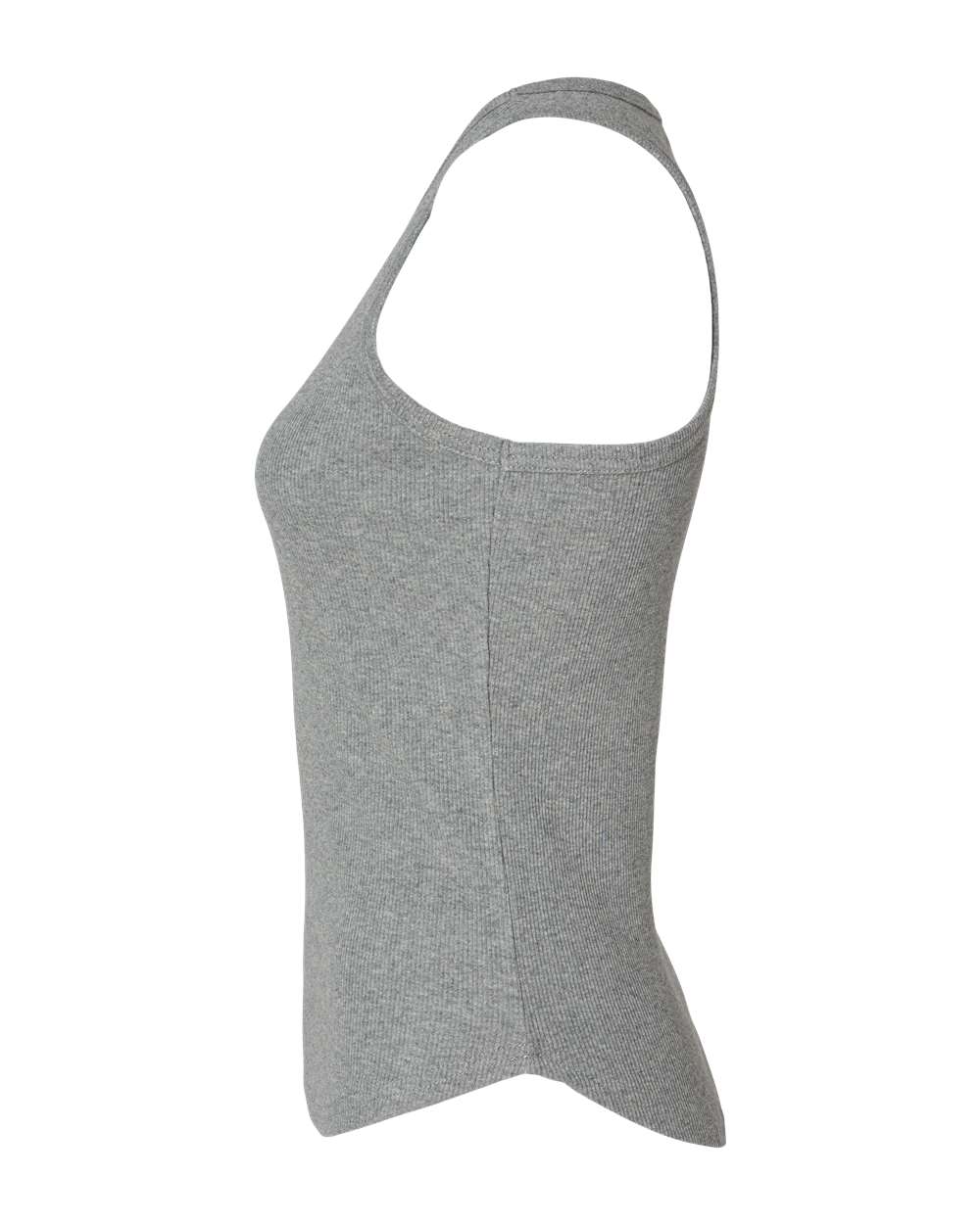 Left View of Oxford Heather Women&#39;s Adrienne Tank Top - BW2501