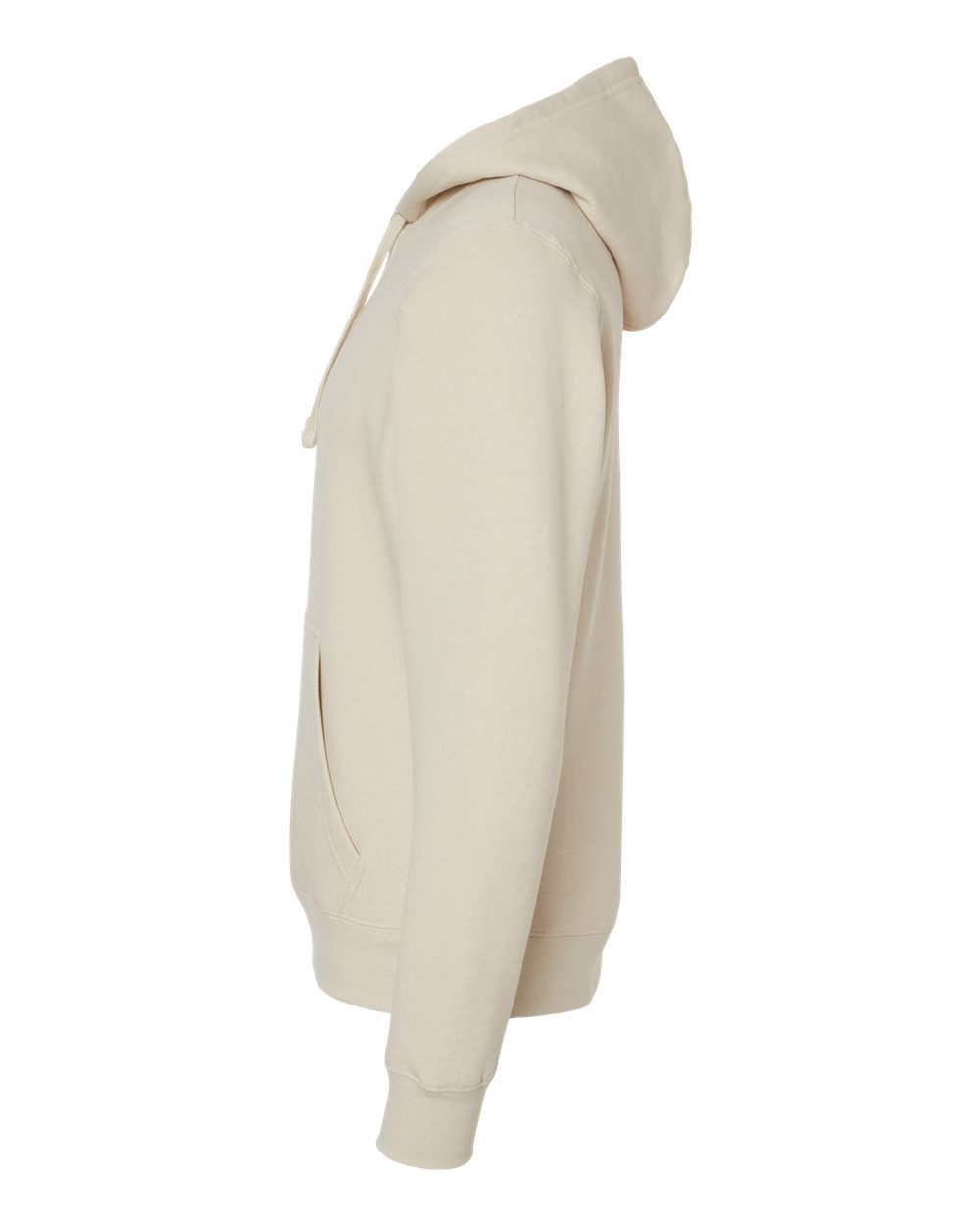 Left View of Oyster BTB Fleece Hooded Sweatshirt - 8720