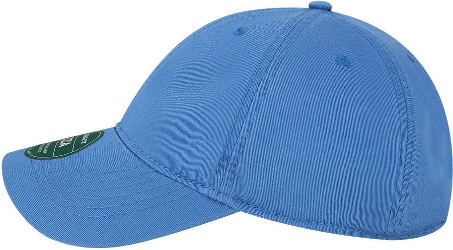 Left View of Pacific Blue Relaxed Twill Dad Hat - EZA