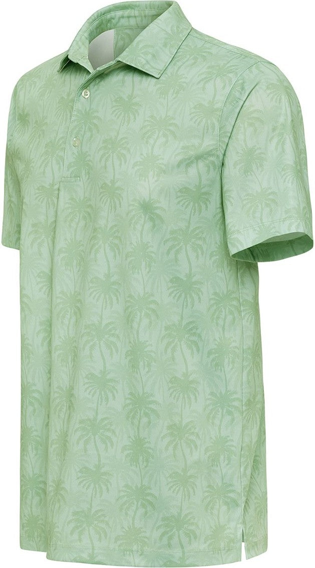 Left View of Palm Green Charleston Sublimated Polo - 154