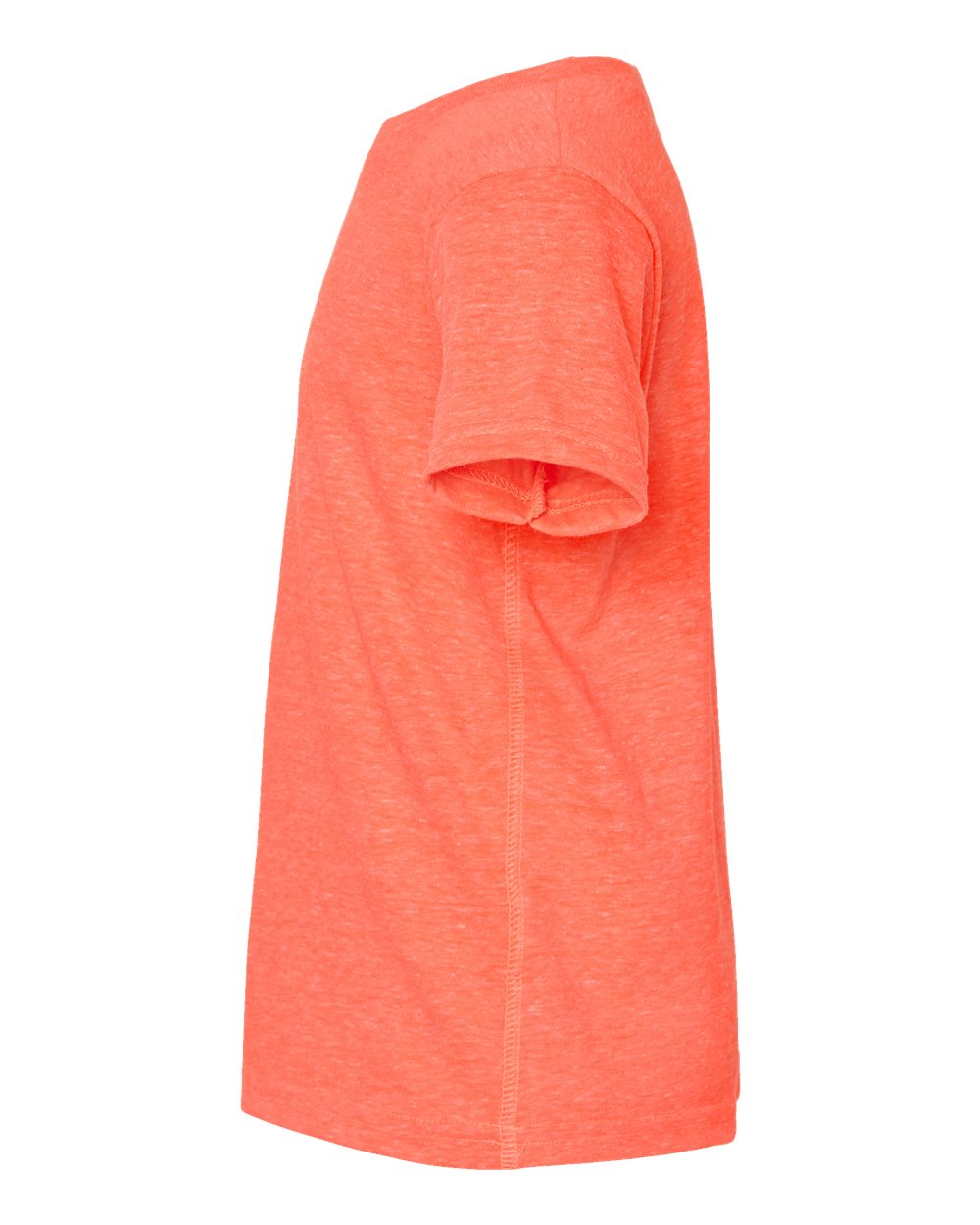 Left View of Papaya Melange Toddler Harborside Mélange T-Shirt - 3391