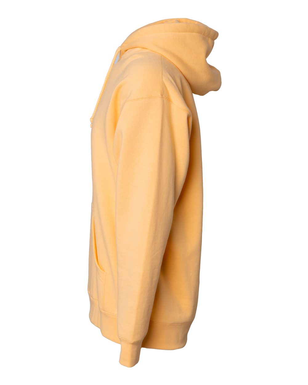 Left View of Peach Heavyweight Hooded Sweatshirt - IND4000