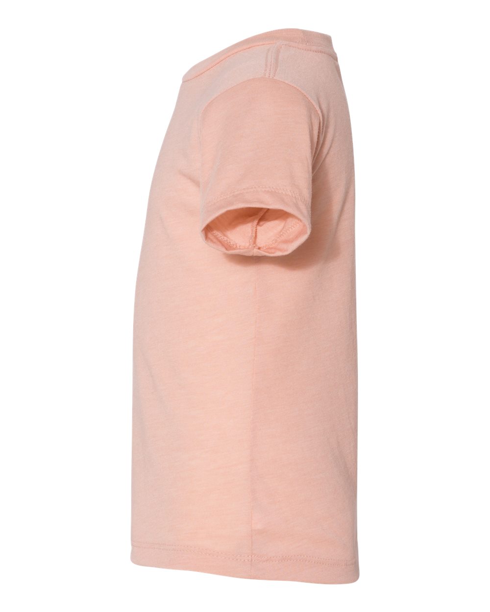 Left View of Peach Triblend Toddler Triblend Tee - 3413T