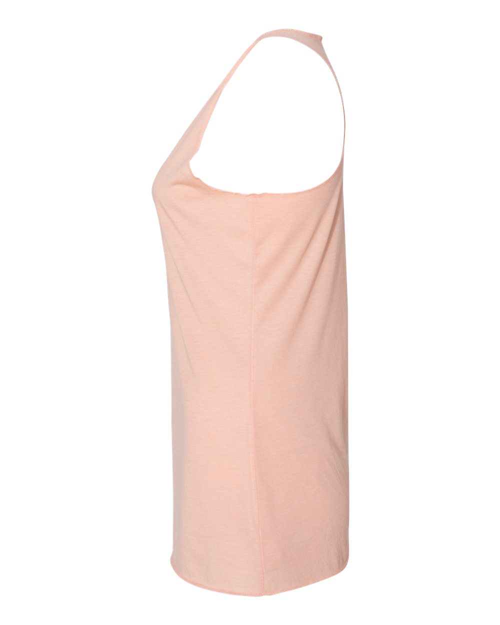 Left View of Peach Triblend Women&#39;s Triblend Racerback Tank - 8430