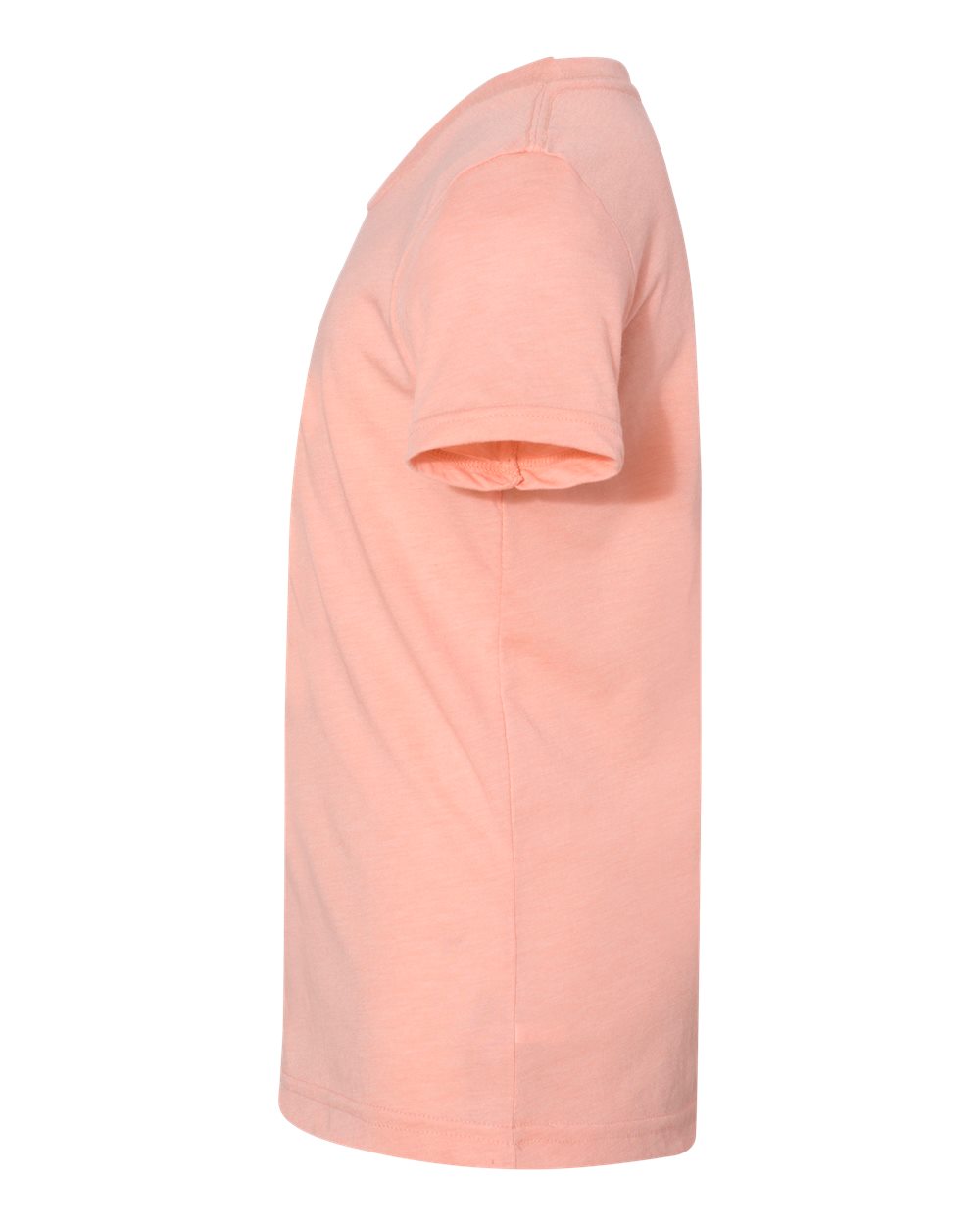 Left View of Peach Triblend Youth Triblend Tee - 3413Y