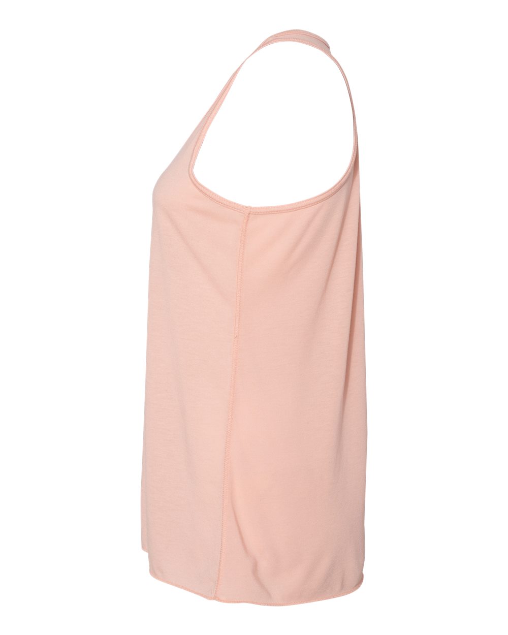 Left View of Peach Women&#39;s Flowy Racerback Tank - 8800