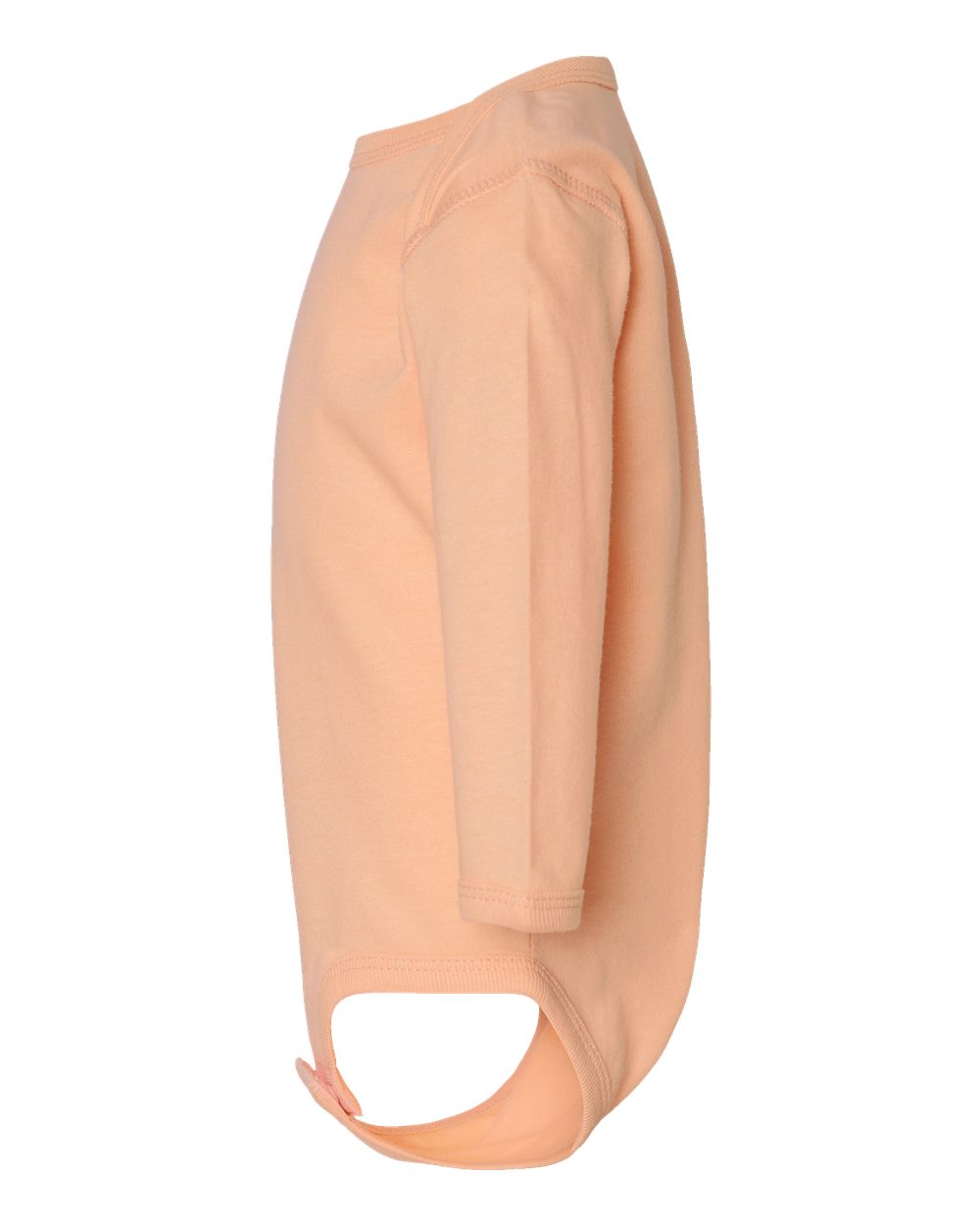 Left View of Peachy Infant Fine Jersey Long Sleeve Bodysuit - 4421