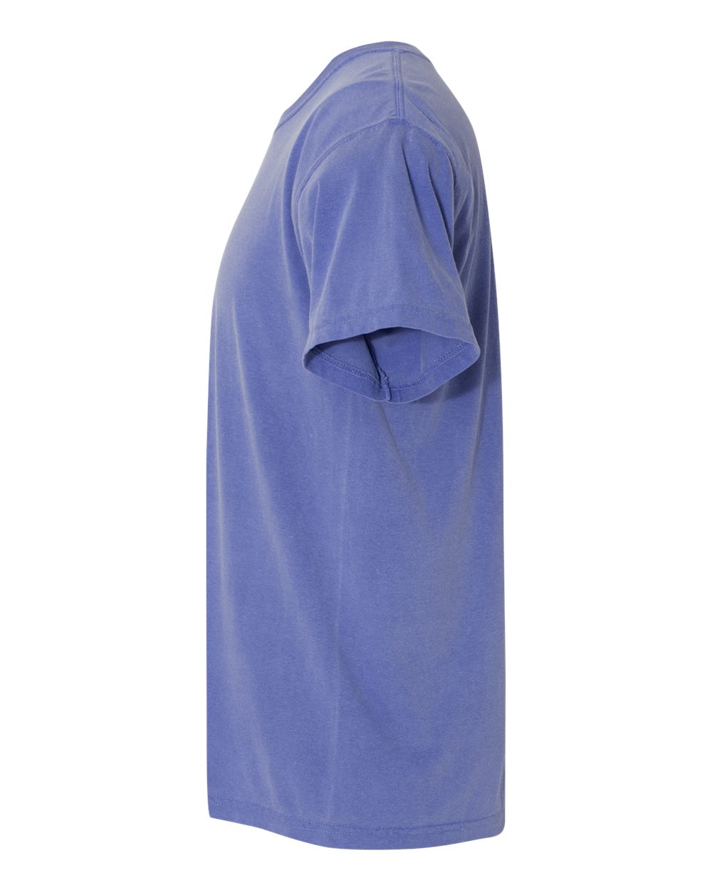 Left View of Periwinkle Garment-Dyed Heavyweight T-Shirt - 1717