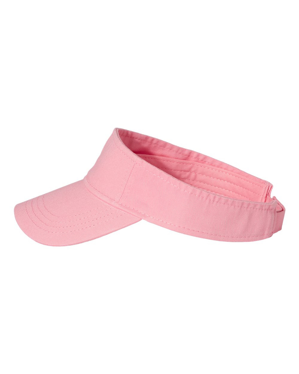 Left View of Pink Bio-Washed Visor - VC500