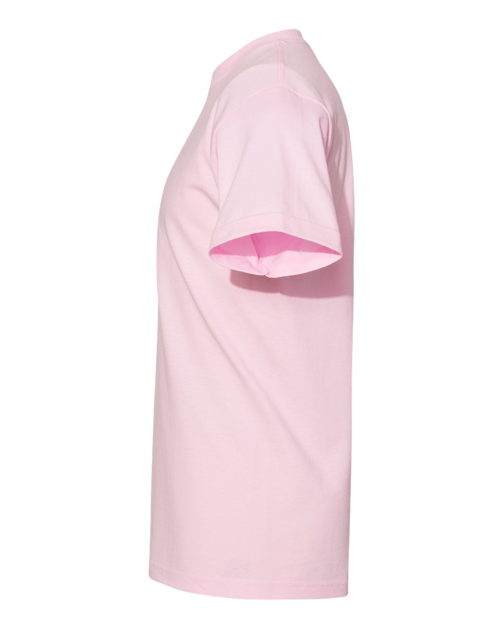 Left View of Pink Heavyweight Cotton Tee - 1301